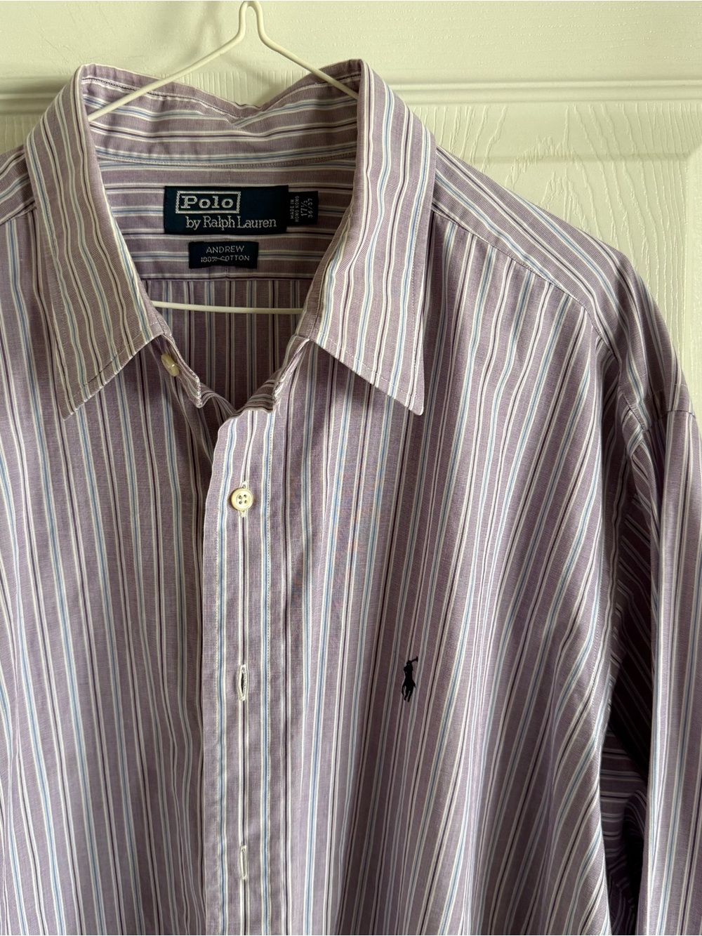 Vintage - Burgundy and Blue Striped Ralph Lauren Button Down - Picture 3 of 5